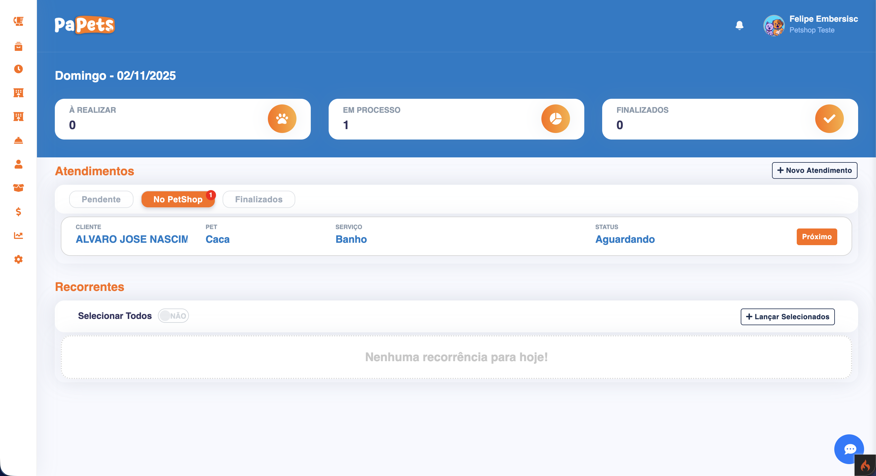 Sistema de atendimentos